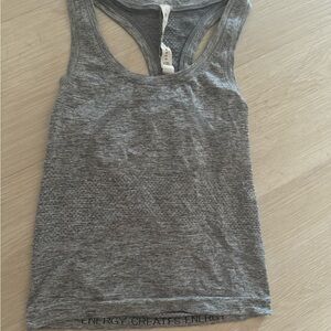lululemon swiftly tech grey tank top race length size 2 barely worn